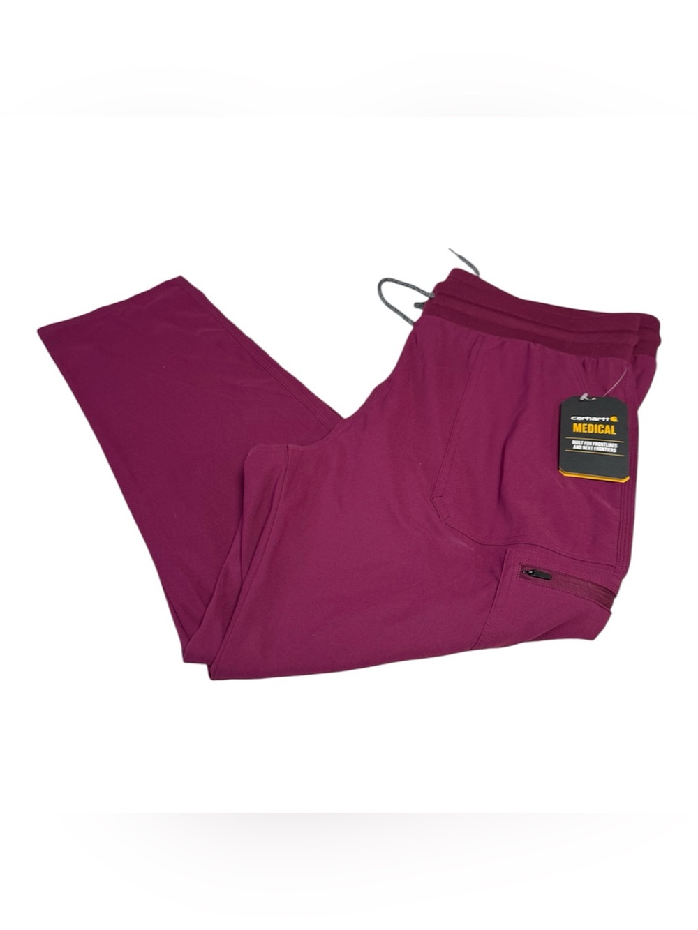 Carhartt Medical scrub pants XL petite in Berry Plum NWT SLIM LEG CARGO